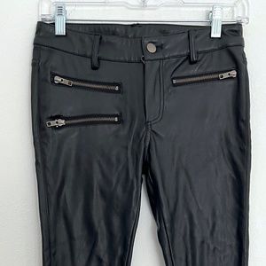 PARKER Black Faux Leather Skinny Jeans Vegan NWT Size S